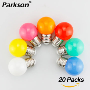 ampoules led couleur rouge vert bleu jaune orange rose blanc opalescent e27 360deg moderne