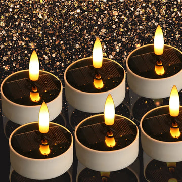bougies led solaires sans flamme blanc noir modernes decoration intérieure interrupteur rotatif forme coupe