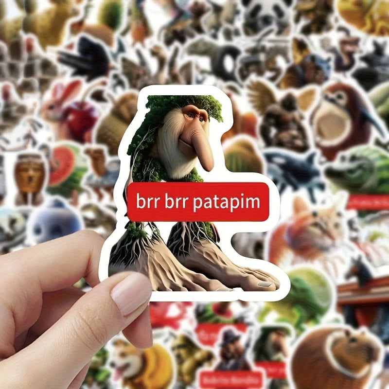 sticker adhésif cartoon animal fruit variés opaques fantasy jeunesse