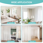 rideau barre pvc blanc moderne clips 5m pliable découpable latéral
