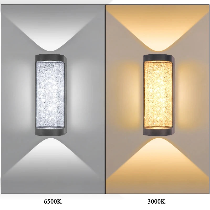 lampe murale moderne led 10w noir blanc texture granulée éclairage quotidien chambre salon entree