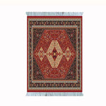 tapis souris non glissant ornements floraux rouge bleu beige dense traditionnel