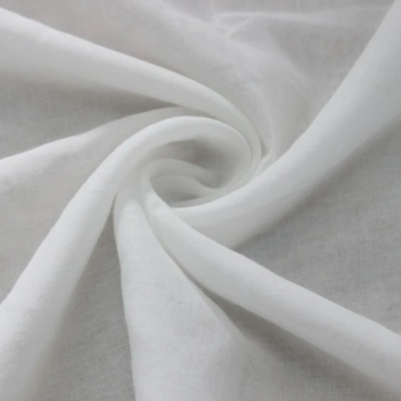tissu voile coton blanc résistance déchirure 140cm large bricolage simple naturel matériauxoplastiquefixationruleincluded