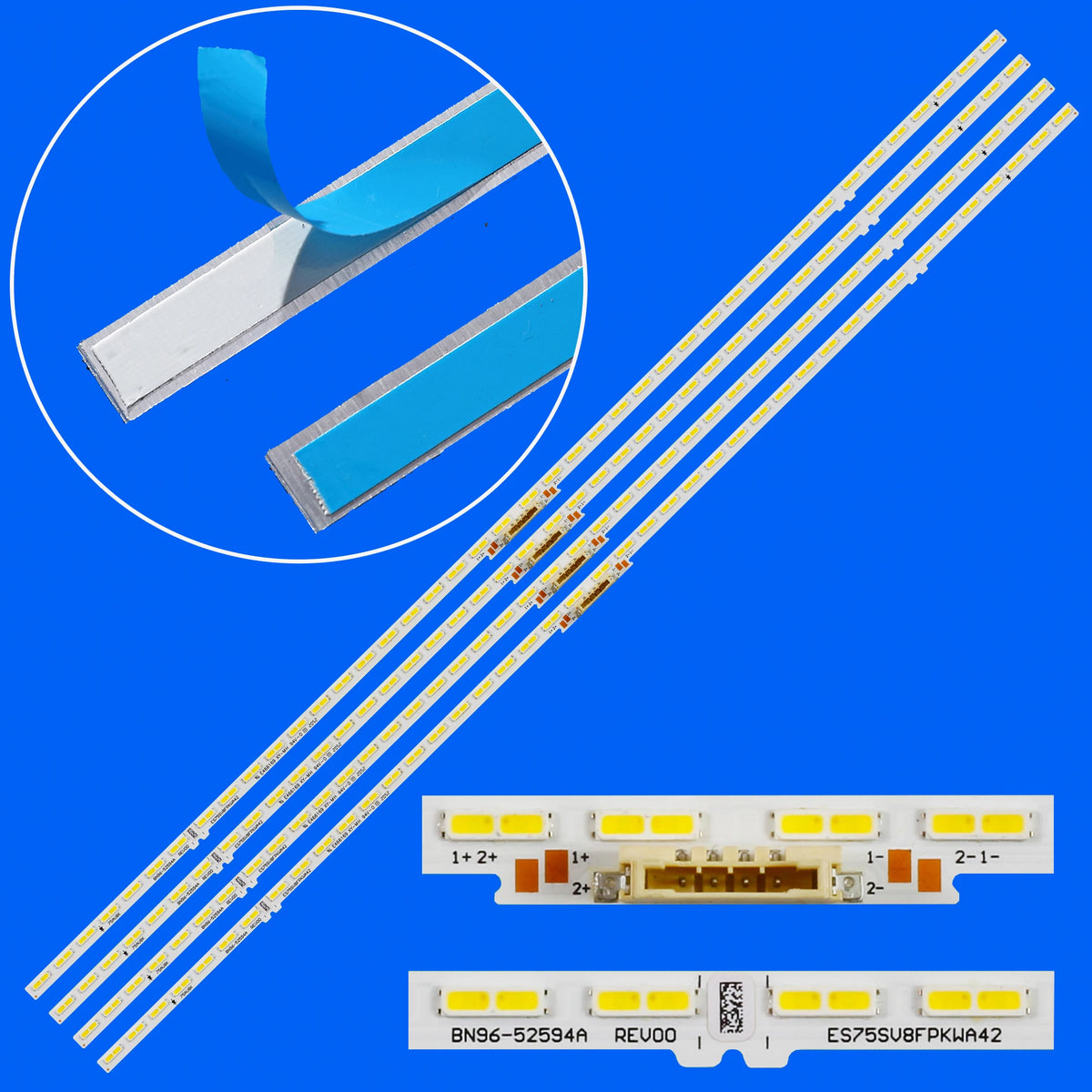 ruban led blanc ligne diodes connecteurs electrique télévision rétro éclairage