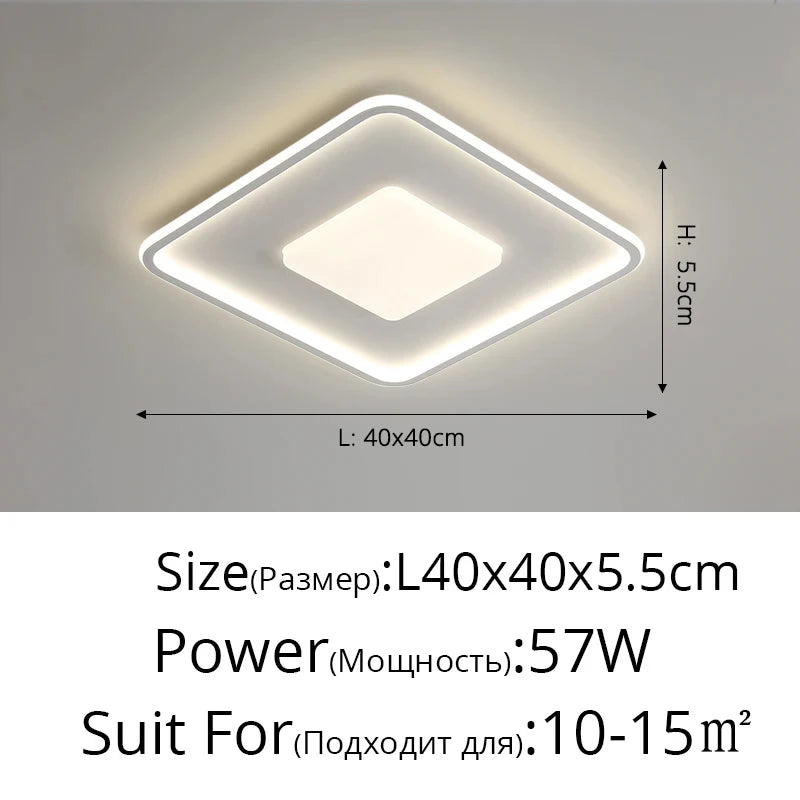 plafonnier led moderne blanc rectangulaire ovale nuage sans télécommande