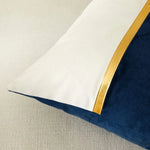 coussins carrés bleu marine rose pâle doré nordique velours 45x45cm contemporain decoration voiture