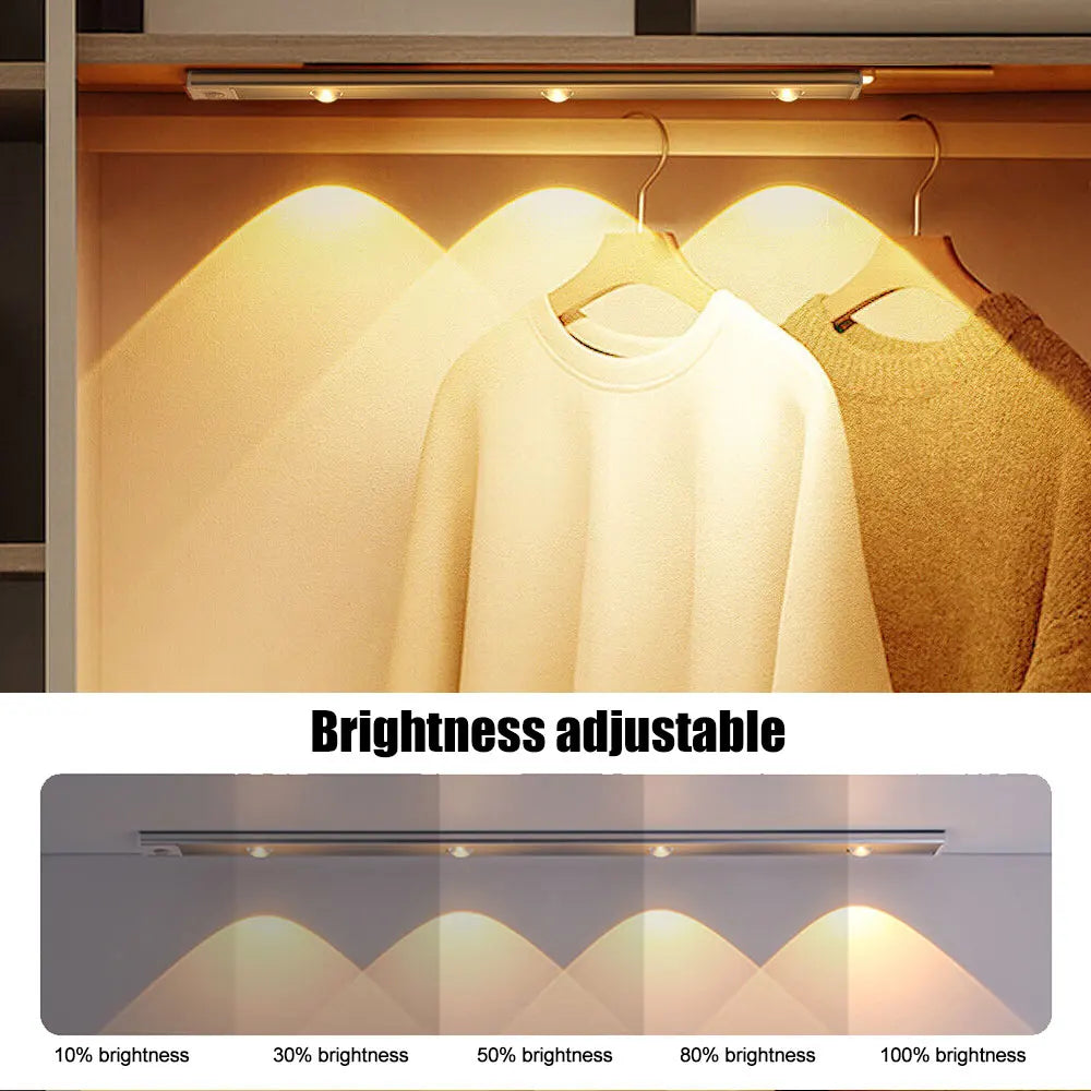 éclairage led sous cabinet blanc triangle moderne clips rechargeable usb