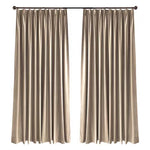 rideau moderne polyester beige clair uni satiné maison opacité inclusion fenêtre française