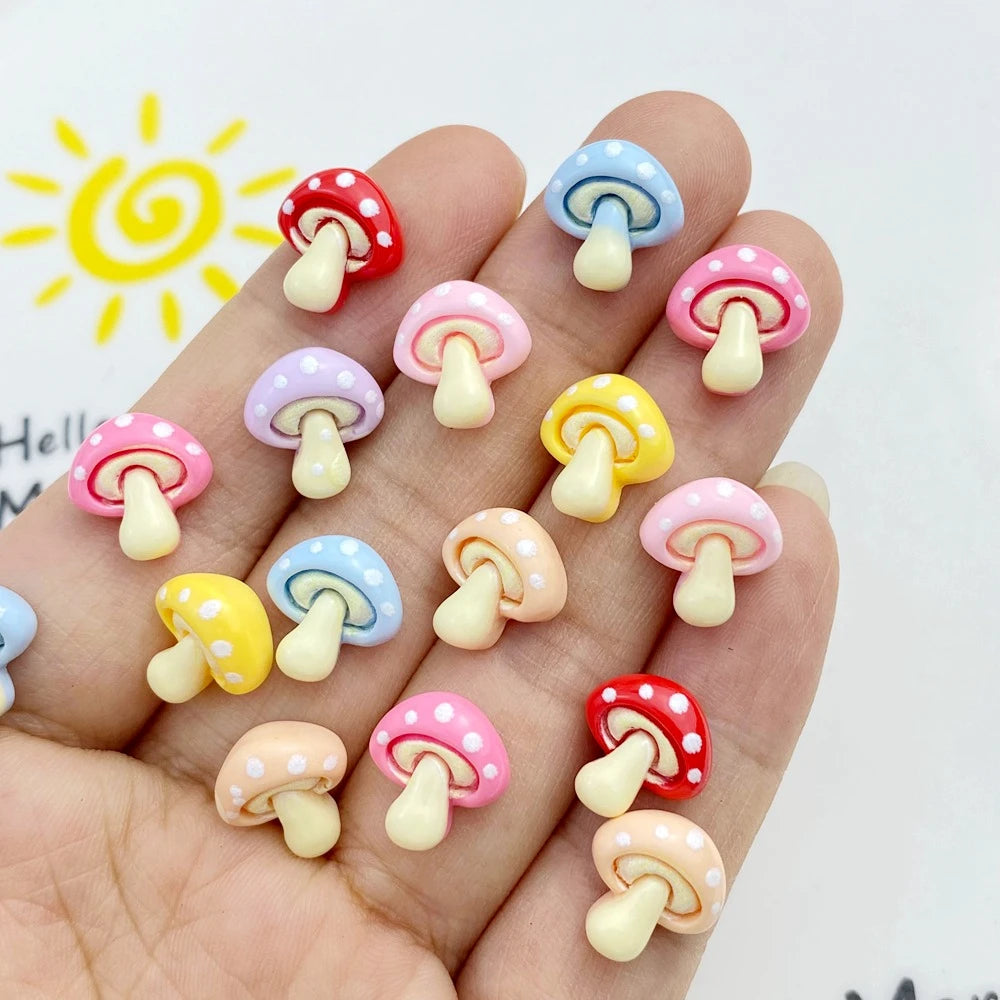 boutons manchette résine rouge rose jaune bleu clair points blancs décoratifs enfantins 14+
