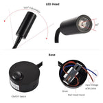lampe murale led noire ronde moderne minimaliste interrupteur câble électrique