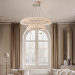 suspension lumineuse moderne cristal facettes papillons argentés interrupteur tactile 80cm diamètre
