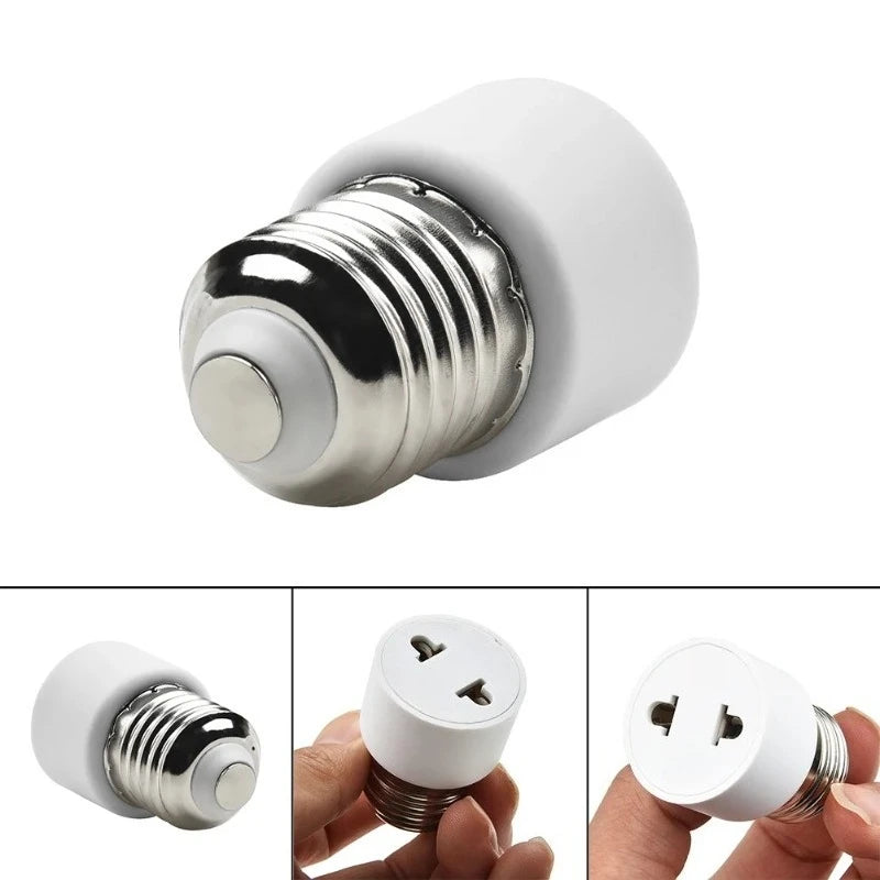 adaptateur culot E27 blanc moderne adhésif durable base lampe universel US EU
