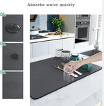 tapis table absorbant moderne noir texture cuir 30cm 40cm 50cm 60cm