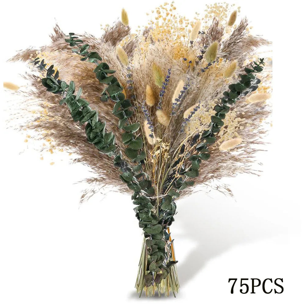 Bouquet fleurs séchées naturel varié rustique décoration maison anniversaire fêtes