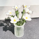 bouquet fleurs artificiel rose vert violet blanc rouge minimaliste maison