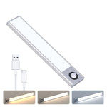 lampe led rechargeable usb blanc moderne interrupteur tactile detection mouvement trois couleurs adjustable télécommande
