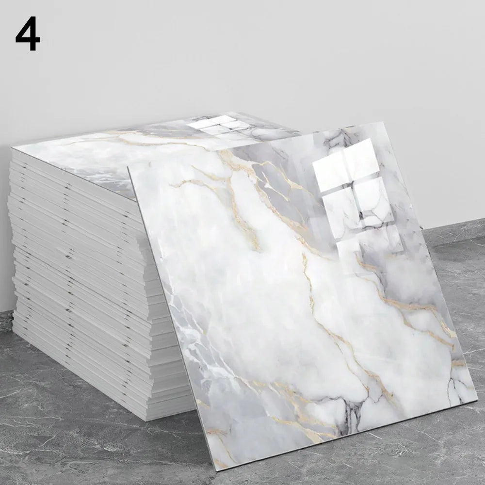panneau décoratif auto adhésif marbre blanc moderne résistant humidité facile contemporain