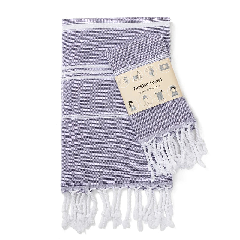 serviette table rayée moderne bleu clair vert rose gris jaune orange violet coton polyester