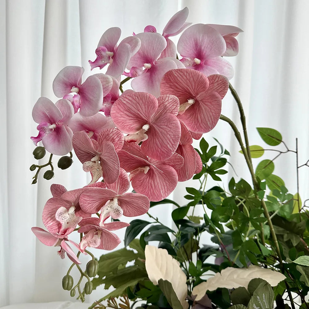fleurs orchidées phalaenopsis artificielles 3d branches décoratives mariage fête maison bouquet fleurs réalistes