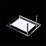 cadres photo transparents modernes minimalistes 100x150mm acrylique fixations métalliques pièces