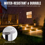 lampe led encastrable ip67 étanche blanc moderne jardin terrasse vis fixation câbles adaptateurs
