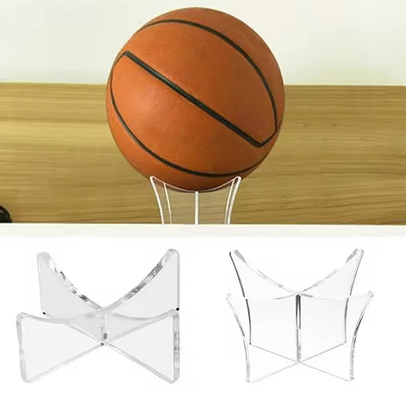 présentoir sportif transparent minimaliste support ballon basket football volley
