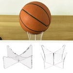 présentoir sportif transparent minimaliste support ballon basket football volley