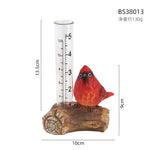 thermomètre décoratif résine oiseau cardinal chouette grenouille rouge vert marronclairextérieur jardin animalier