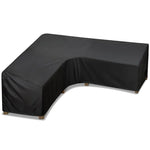 housse protection canapé angle noir polyester moderne ruban adhésif extérieur anti poussière uv imperméable