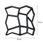 moule brique jardin hexagonnel moderne gris clair plastique construction décorationextérieur