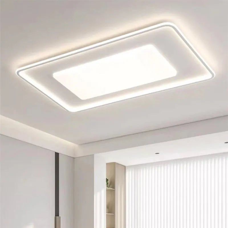 plafonnier led moderne blanc rectangulaire ovale nuage sans télécommande