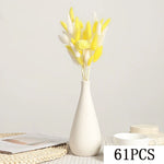 bouquet fleurs séchées jaunes plumes boho décoration maison anniversaire fête valentin nouvelle année