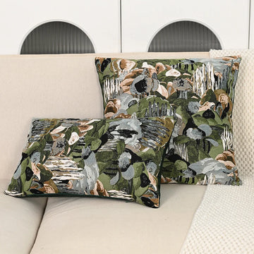coussin decoratif moderne imprimé végétal doux polyester 30x50cm 45x45cm decoration