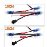 lumières led ws2811 full color 50 pcs 10cm 15cm cable electronique