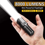 lampe torche rechargeable led puissante noire texturée moderne 120mm hauteur