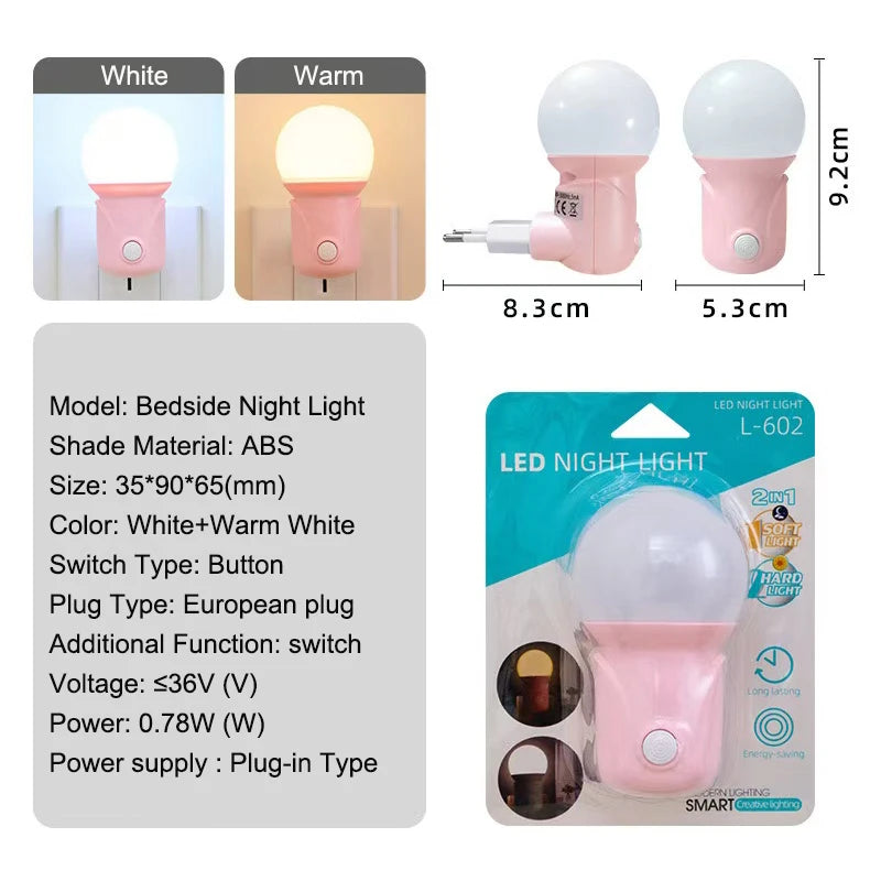 veilleuse led moderne enfant boule blanc rose prise eu changement couleur