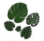 décoration intérieure feuilles vertes artificielles tropical veines naturelles 12 pièces pvc
