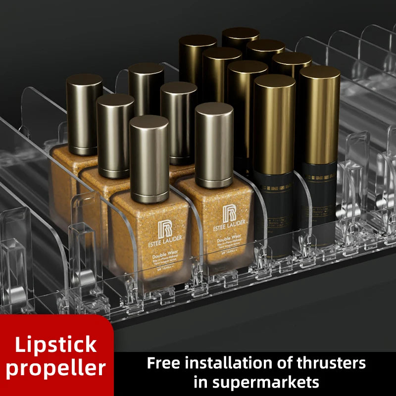 présentoir transparent cosmétiques clips moderne rangement lipstick nail polish