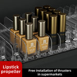 présentoir transparent cosmétiques clips moderne rangement lipstick nail polish