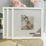 cadres photo modernes noir blanc bois 15x15cm 20x20cm 25x25cm 30x30cm mur