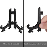 support d'affichage noir clips moderne rangement photo vaisselle transparent 5cm 7.5cm 10cm