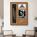 peinture physique 3d queue billard boules vert noir blanc doré moderne cadre aluminium traditionnelle