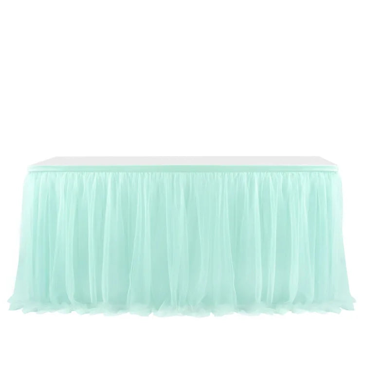 jupe table rose vert pastel bleu pastel rayures horizontales velcro festive
