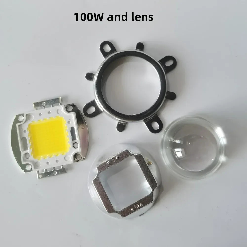 lentilles led blanc jaune chip carré moderne 20w 30w 50w 100w 32v 4500k 3500k