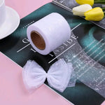 ruban décoratif pailleté bleu clair rose violet blanc jaune pastel 6cm largeur polyester
