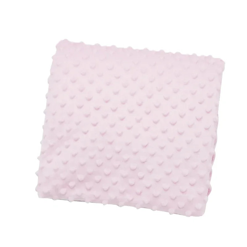 tissu coton imprimé petits points blanc bleu clair rose pâle gris doux biodegradable 150x50cm