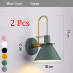 lampe murale moderne conique vis fixation noir blanc rose bleu marine jaune gris minimaliste