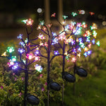 lampe solaire fleurs multicolores moderne decoration exterieure ip65 led abs