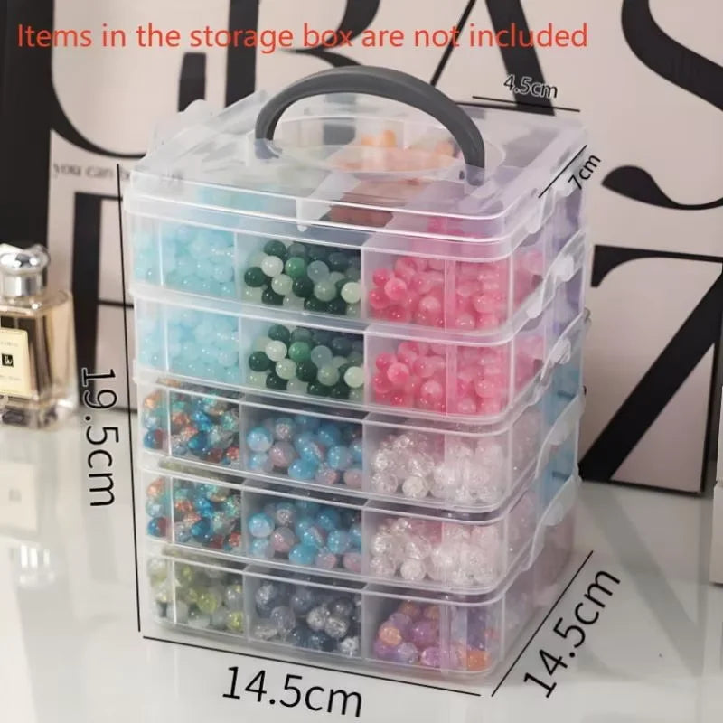 boîtes rangement bijoux transparentes plastique lisses pratiques modernes poignées détachables couleurs fil cuivre ciseaux
