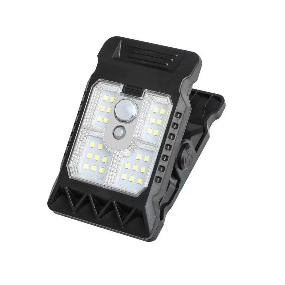 lampe solaire portable étanche ip65 led clip noir moderne abs